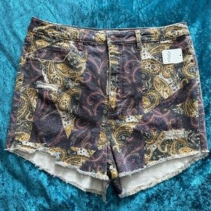 Free People Curvy Paisley Shorts